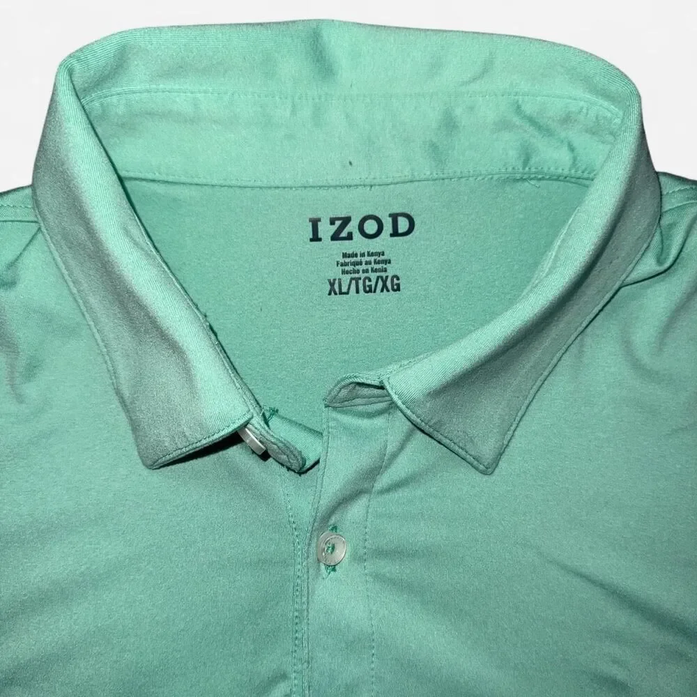 IZOD Turquoise Collared Polo Golf Shirt - Picture 3 of 7